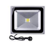 10x Jardín Foco Proyector Luz 50W 85-265V LED Blanco 6000-6500K 4000-4500 Lumen