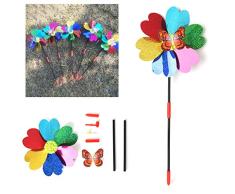guangzhou Windmill Kid Toys Glow Decor Adornos de jardín Colorido Spinner al Aire Libre Molino de Viento Decorativo Ul Style Perfectamente adornará su Lugar.