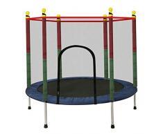 LKFSNGB Mini trampolín para niños, trampolín de jardín con Red de Seguridad - Cubierta Impermeable de PVC, trampolín de Juguete pequeño para Interiores y Exteriores de 140 cm