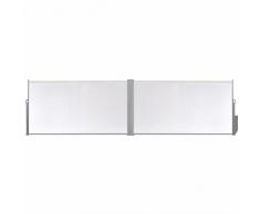 vidaXL Toldo Lateral Retráctil Acero y Tela 160x600cm Crema Biombo de Jardín