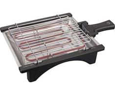 Jata BQ95 Electro Barbacoa Perfecto Para Dos Personas Sin Humos Ni Olores Desmontable Parrilla con 2 Alturas Bandeja de acero Inoxidable Cocina Sano con Agua [Clase de eficiencia energética A]