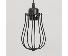Retro Vintage Colgante de Luz E27 - Estilo industrial Iluminación Colgante, Moderna Lámpara de Techo para Loft Jardín Restaurante Coffee Bar (Tipo:Jaula)
