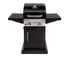 Char-Broil Performance Serie™ 220B: barbacoa de gas de dos quemadores con tecnología TRU-Infrared™, acabado en negro, sin placa de hierro fundido