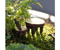 5 Juegos De Mesa De La Silla De Resina Miniatura Micro Bonsai Paisaje Decoración Casa De Muñecas