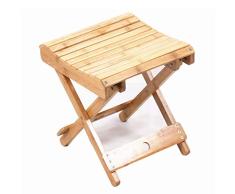 MUMUMI Taburete Plegable Sillas Plegables de Madera Maciza de conveniencia - Madera Dura con Teca Acabado teñido Jardín Plegable de Madera Dura Taburete Plegable for Patio Exterior