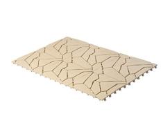 UPP baldosas para patio y jardín I paneles de exterior impermeables antideslizantes I juego de azulejos de plástico para jardín, balcón, piscina, etc. I colocación fácil, color piedra natural (30x30)
