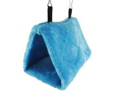 Keersi Hamaca de Malla Transpirable para pájaros, casita para periquitos, cacatúas, cacatúas, Conos, Canarios, pinzones de pájaro de Amor, Jaula de Verano Gris Africano, Juguete para Perca