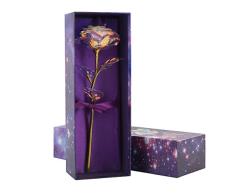Eurobuy Hoja de Oro 24K Rosa, Foil Ramo de Rosas Artificiales Coloridas, Regalo Romántico único para el día de San Valentín, Aniversario, día de la Madre, Regalo de Cumpleaños