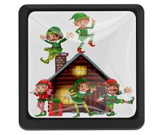 Los dones de los enanos Pomos cuadrados para muebles Crystal Lens Form 3D Figura Exhibición para armario Armario Manija para decorar la habitación de los niños Sala de estar 3.5x2.8 cm 3 PCS