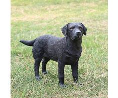 Esculturas Decoracion Moderna Pintado A Mano Vivid Resina Animal Craft Dog Negro Labrador Resina Figuras De Perro Resina Estatuas De Animales Para El Hogar Y Jardín Decoraciones Negro Estatuas