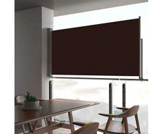 UnfadeMemory Toldo Lateral Retráctil para Balcón Terraza o Patio,Protección Solar,Protección Solar,Color Opcional,Dimensiones Opcional (80x300cm, Marrón)