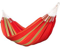 QNKMB Hamaca clásica para Interior y Exterior, Extra Grande Hecha de algodón orgánico, Columpio de jardín, con 300 kg de Hamaca Flora Chilli