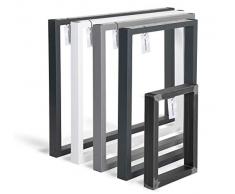HOLZBRINK Patas de Mesa perfiles de acero 60x30 mm, forma de marco 50x72 cm, Negro Intenso, 1 Pieza, HLT-01-D-II-9005