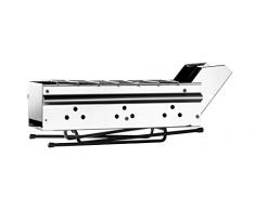 CUOCISPIEDINI FOCONE PARRILLA GRILL DE BARBACOA DE CARBÓN PARA EMBUTIDOS ARROSTICINI DE BROCHETAS ACERO INOXIDABLE 50 cm MADE IN ITALY