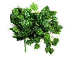 TININNA Guirnalda Artificial Hiedra Verde Decoración Casa Fiesta Boda Escalera(5 pcs)