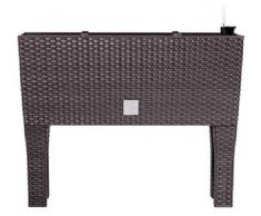 Zanvic Jardinera C/Patas Mod Rato Jh 600 C/Autorriego, Chocolate, 60 cm