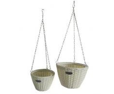 PAPILLON - Jardinera Rattan Set 2un.20/25cmcol.Marf