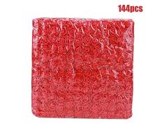 Malayas 144PCS Ramo de Rosas Artificiales Mini Cabeza de Flores Artificiales de Espuma para Decoración Boda Fiesta Manualidades DIY (Rojo)