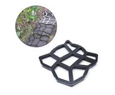 Luluspace - Molde para hormigón, Molde para encofrado, Molde de plástico para hormigón, jardín, Camino, Piedras, Parches de Piedra Natural, adoquines, Placas de terraza