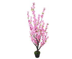 Leaf Design UK - Árbol de Flores Artificiales realistas (120 cm), Color Rosa