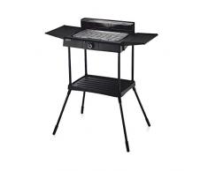 HAEGER Top Grill - Barbacoa Eléctrico con 2400W de Potencia - Control de Temperatura con termóstato, Cuerpo de Superficie fría, múltiples estantes, pies estables