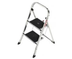 Hailo K30 - Taburete con 2 peldaños y esterillas antideslizantes (aluminio)