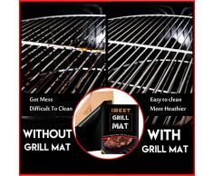 Parrilla Mat Resistente al calor Anti-stick reutilizables alfombras de barbacoa funciona en gas, carbón, parrillas eléctricas - 2 PCS