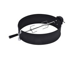 Sevenyou Parrilla de Barbacoa eléctrica, Kit de asador de Barbacoa de Acero Inoxidable Parrilla de Barbacoa giratoria automática con Manual de Usuario para Acampar en casa(EU)