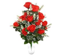 Herran 21 Piezas De Flores Artificiales Rosas De Seda, Un Solo Tallo Largo Realista Rosa Falso, Ramo De Novia De En Seda para Decoraciones De Oficina En El Hogar para Fiestas En El Jardín