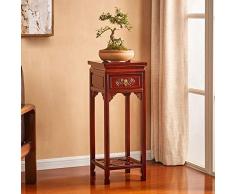 MultifuncióN Estante Almacenamiento Baldas Soporte de flores, soporte de plantas - tipo de piso soporte de flores de madera pura marco de mesa soporte de flores planta salón de madera maciza soporte d
