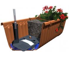 Schumm 1909028003 Siesta Lux - Jardinera para balcón con accesorio de riego, color terracota
