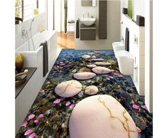 Mazhant Papel Pintado Mural De Piso Personalizado Piedra Pequeño Camino Empedrado Estereoscópico 3D Pintura De Piso Papel Pintado Pvc Impermeable Autoadhesivo-400X280cm
