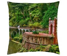 Maravillosa fuente y cascada en una Mansión para estanque - Cojín (18