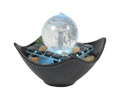 Zen Light Sidney Fuente cerámica/Cristal Negro/Blanco 23 x 23 x 18 cm
