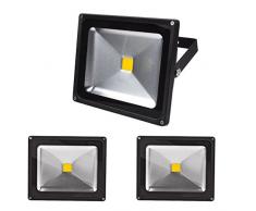 3 PCS Foco Proyector 30W, blanco cálido - Foco de exterior LED. Proyector de Alta potencia (30W) y gran resistencia (IP65)
