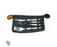 Pradel Excellence IBQ0304S - Kit de Utensilios para barbacoas, Color Negro