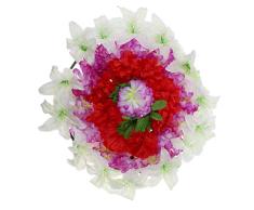 Sharplace 1 Pieza Grave Corona de Flor Lirio Memorial Crisantemo Sepulcral Conmemorativa - F, 60cm