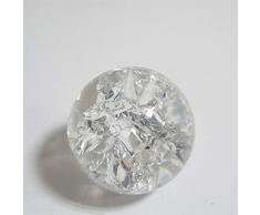 VAWAA Bola de Grietas de Hielo de Cristal Canicas Decorativas de Vidrio para el hogar Bola de Fuente de Agua Fuentes de Feng Shui Bolas de Esfera mágica