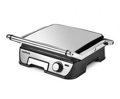 G3 Ferrari G10046 - Barbacoa (2000 W, Barbacoa de Contacto, Eléctrico, Mesa, Plancha, Negro, Plata)