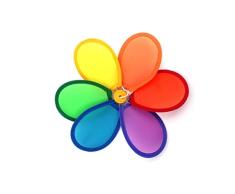 Multicolor Vadeable Flor del Arco Iris del Molino De Viento Cadena Perinola Ruedas Decoración del Jardín Que Acampa por Festival De La Parte