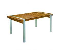 Mesa de Comedor para jardín de Acero Inoxidable marrón Garden - LOLAhome