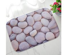 ghc 40 * 60Cm3D Huellas De Tobillo Tridimensionales Agua Perla Cocina Baño Alfombrilla Absorbente Adoquín Exterior Alfombra Antideslizante Alfombra De Puerta De Entrada @ 40Cm נ61Cm_F