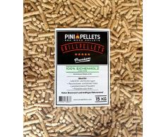 PINI Gillpellets 15 kg – pellets de Madera 100% de Roble para Asar, ahumar, también para Horno de Pizza con pellets