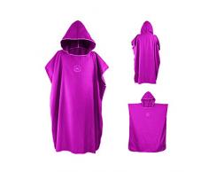 Bata de microfibra ele Eleoption con capucha, compacta y ligera, ideal como toalla de cambio para la playa, vacaciones, viajes, surf, talla única