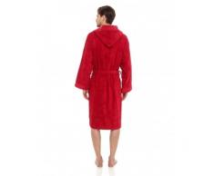 Albornoz capucha Toalla lujo gruesa 420 gr/m2 muchos colores-S, M, L XL XL-XXL, color burdeos