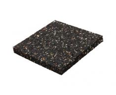 Wolfcraft 6987000 - 20 almohadillas de apoyo para subestructura en construcción de terrazas de madera, impiden la acumulación de humedad y la putrefacción prematura de la madera 90 x 90 x 10 mm