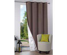 Lovely Casa R64689303 - Cortina (algodón, 135 x 240 cm), Color marrón