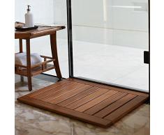 Cuarto de baño ducha Matte – Felpudo de madera de teca 76 x 61 cm