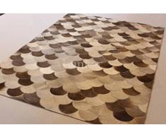 Bunkar hechos a mano Piel de vaca natural alfombra / Rug - Fish Fin - Tamaño 5'x8' (150cm x 240cm) L Area Rug