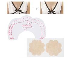 6x Levantamiento De Senos Hacia Arriba Sujetador Invisible Promotor De Cinta + Teta Pezón Pegatina Cubierta Del Cojín